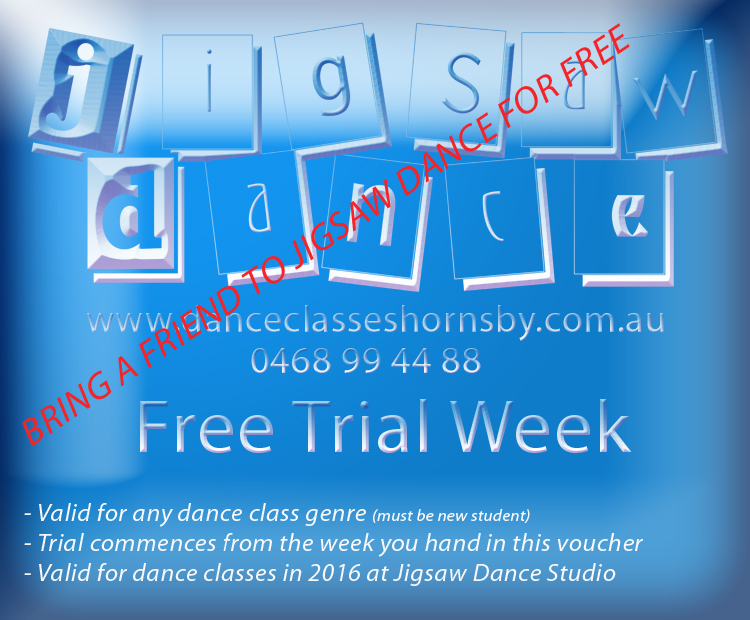 FREE TRIAL VOUCHER - Jigsaw Dance 2016
